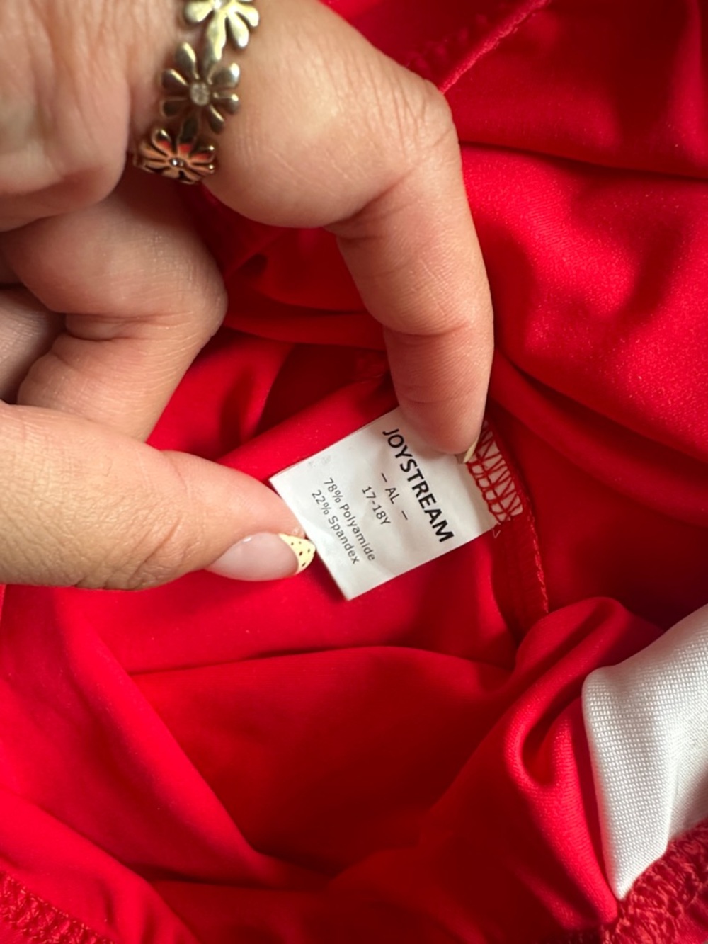 Red Sleeveless Girls' Gymnastics Leotard - Picture 2 of 3